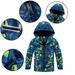 Esaierr Kids Toddler Waterproof Jackets for Boys Girls Windbreaker Rain Coats Autumn Winter Hoodie Coats Warm Lightweight Windproof Outdoor Raincoat Kids Outwear Top for 3-12Y