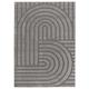 Tapis géométrique de style scandinave avec relief en gris 120x170 cm