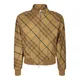 Burberry, Jackets, male, Beige, S, Cotton Bomber Jacket with Ribbed Finish