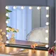 Living And Home Hollywood Led Lighted Makeup Vanity Mirror Dressing Table Mirror Dimmable Touch Control Black 62 X 52Cm