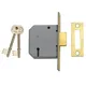 Union J2177-Sc-2.50 2177 3 Lever Mortice Deadlock Satin Chrome 65mm 2.5In Box Unnj2177Sc25