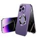 Dteck Magnetic Case for iPhone 15 High Sensitivity Privacy Screen + Metal Camera Protector Luxury Electroplated Metal Frame Anti-Peep Double Sided Case for iPhone 15 Purple