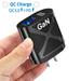 65W GaN USB Wall Charger Fast Charger Dual Ports Type-C USB A for iPhone iPad and Android Smartphones