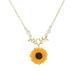 JilgTeok Birthday Gifts for Women Easter Clearance Women Yellow Gold Plated Sunflower Leaf Branch Pendant Long Necklace Mothers Day Gifts