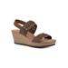 Women's Pretreat Sandal by White Mountain in Brown Leather (Size 7 1/2 M)