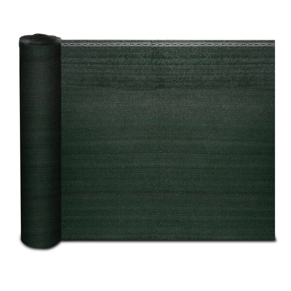KARAT Zaunblende "Marius" - Schattiergewebe 150g/m² mit Befestigungszubehör - Sonnenschutz Sichtschutz Windschutz / 1,5 x 20 m - Grün Image
