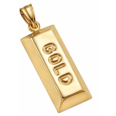 Ketten-Anhänger FIRETTI "Schmuck Geschenk Gold 333 Halsschmuck Anhänger Halskette Barren", gelb (gelbgold, 333), Schmuckanhänger, Damen, Gelbgold 333, 2,1 g Image