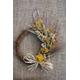 Yellow Spring Wreath: Summer Wreath/Dried Flower Wreath/Beltane Wreath/Cottagecore Decor/Grandmacore/Shabby Chic Decor/Granny Chic