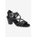 Wide Width Women's Orien Sandal by Easy Street in Black (Size 10 W)