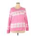 J.Crew Factory Store Sweatshirt: Pink Tie-dye Tops - Women's Size 2X