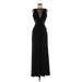 Morgan & Co. Cocktail Dress - Formal V-Neck Sleeveless: Black Print Dresses - New - Women's Size 3