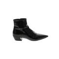 Prada Ankle Boots: Black Print Shoes - Women's Size 40 - Pointed Toe