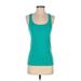 Calvin Klein Performance Active Tank Top: Teal Print Activewear - Women's Size Small