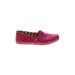 TOMS Flats: Loafers Stacked Heel Boho Chic Burgundy Print Shoes - Women's Size 8 - Almond Toe