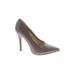 Nine West Heels: Pumps Stilleto Cocktail Gray Print Shoes - Women's Size 10 - Pointed Toe