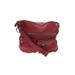 Fossil Leather Crossbody Bag: Pebbled Burgundy Print Bags