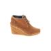 TOMS Ankle Boots: Tan Print Shoes - Women's Size 8 - Round Toe