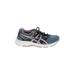 Asics Sneakers: Athletic Platform Casual Blue Color Block Shoes - Women's Size 6 1/2 - Almond Toe