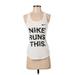 Nike Active Tank Top: White Graphic Activewear - Women's Size Small