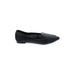 REPORT Flats: Smoking Flat Chunky Heel Casual Black Print Shoes - Women's Size 7 1/2 - Almond Toe