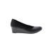 Clarks Wedges: Black Print Shoes - Women's Size 8 1/2 - Round Toe
