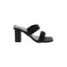 COCONUTS by Matisse Heels: Slip On Chunky Heel Casual Black Solid Shoes - Women's Size 7 - Open Toe