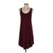 Leith Casual Dress - A-Line Scoop Neck Sleeveless: Burgundy Solid Dresses - Women's Size Small