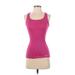 Under Armour Active Tank Top: Pink Solid Activewear - Women's Size X-Small