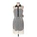 RACHEL Rachel Roy Cocktail Dress - Sheath High Neck Sleeveless: Ivory Color Block Dresses - Women's Size 10