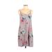 SO Casual Dress - Mini Scoop Neck Sleeveless: Gray Print Dresses - Women's Size Medium