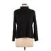 Croft & Barrow Long Sleeve Turtleneck: Black Tops - Women's Size Large Petite