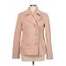 LC Lauren Conrad Coat: Below Hip Tan Print Jackets & Outerwear - Women's Size 10