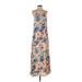 Veronica M. Casual Dress - Maxi: Tan Floral Dresses - Women's Size X-Small