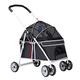 Dog Stroller Within 20kg, Premium Dog Strollers for Small Dogs Clearance Pet Gear Stroller No-Zip Pet Strollers for Cats/Dogs, Dog Pram Pushchair with Adjustable Awning (Color : Black)