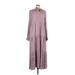 Maeve by Anthropologie Casual Dress - A-Line High Neck Long sleeves: Purple Print Dresses - Women's Size Large