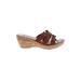 Italian Shoemakers Footwear Wedges: Brown Solid Shoes - Women's Size 9 1/2 - Open Toe