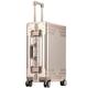 BLBTEDUAMDE 20" 24" 26" 29" Inch Aluminum Trolley Suitcase Waterproof Metallic Cabin Luggage Trolly Bag Aluminium Travel with Wheels (Color : Gold, Size : 29 inch)