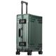 BLBTEDUAMDE 20" 24" 26" 29" Inch Aluminum Trolley Suitcase Waterproof Metallic Cabin Luggage Trolly Bag Aluminium Travel with Wheels (Color : Green, Size : 29 inch)