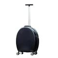 BLBTEDUAMDE 20''Rolling Luggage Set Student's Trolley Suitcase On Wheels Cartoon Cute Rounded Luggage for Girls Carry On Suitcase (Color : 20 inch Black)