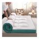 Natural Soybean Fibre Overfilled Mattress Topper Queen King Size Down Feather Extra Thick Pillow Top Mattress Pad Breathable Foldable Bed Futon Mattresses (Color : Groen, Size : Twin-90 * 200cm)