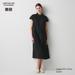 Women's Linen-Blend Short-Sleeve Shirt Dress | Black | Large | UNIQLO US