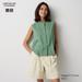 Women's Linen-Blend Sleeveless Blouse | Green | Large | UNIQLO US