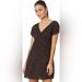 Madewell Dresses | Madewell V-Neck Mini Dress In Abstract Animal | Color: Black/Brown | Size: 4