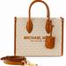 Michael Kors Bags | Michael Kors Mirella Large Signature Mk Logo Tote Bag Vanilla Mk Nwt. | Color: Brown/Cream | Size: Os