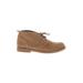 Lucky Brand Ankle Boots: Tan Solid Shoes - Women's Size 7 1/2 - Round Toe