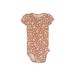 Carter's Short Sleeve Onesie: Brown Print Bottoms - Size 12 Month