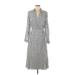 Whistles London Casual Dress - A-Line: Gray Print Dresses - Women's Size 6