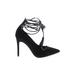 Shoedazzle Heels: Pumps Stilleto Cocktail Black Solid Shoes - Women's Size 8 - Pointed Toe