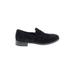 Clarks Flats: Slip-on Chunky Heel Casual Black Print Shoes - Women's Size 6 1/2 - Almond Toe