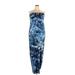 CALVIN KLEIN JEANS Casual Dress - Maxi: Blue Tie-dye Dresses - Women's Size X-Large